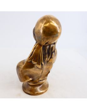 20th Century Bronze Bust of a Nude Woman
