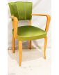 Fauteuil Art Déco Tapissé Vert