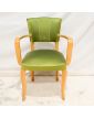 Fauteuil Art Déco Tapissé Vert