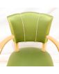 Fauteuil Art Déco Tapissé Vert