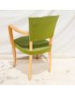 Fauteuil Art Déco Tapissé Vert