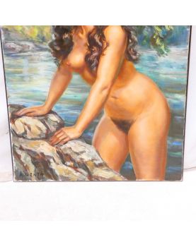 Huile sur Toile Femme Nue Albert GENTA