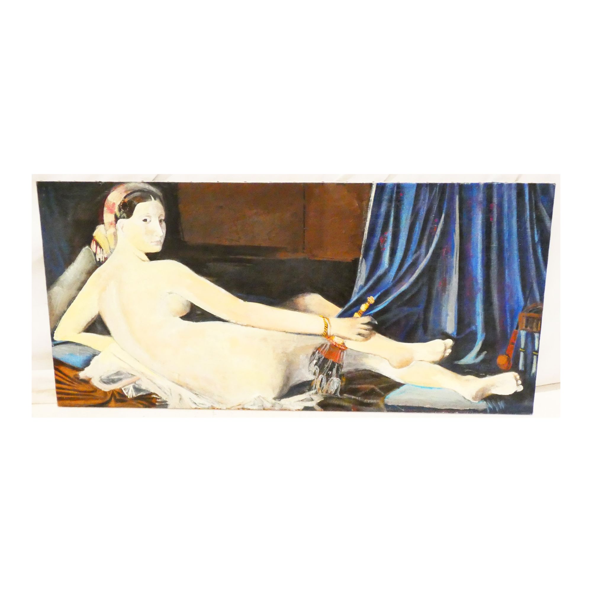 Grande Huile sur Toile Femme Allongée Dénudée Grande Huile sur Toile Femme Allongée Dénudée