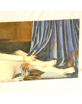 Grande Huile sur Toile Femme Allongée Dénudée