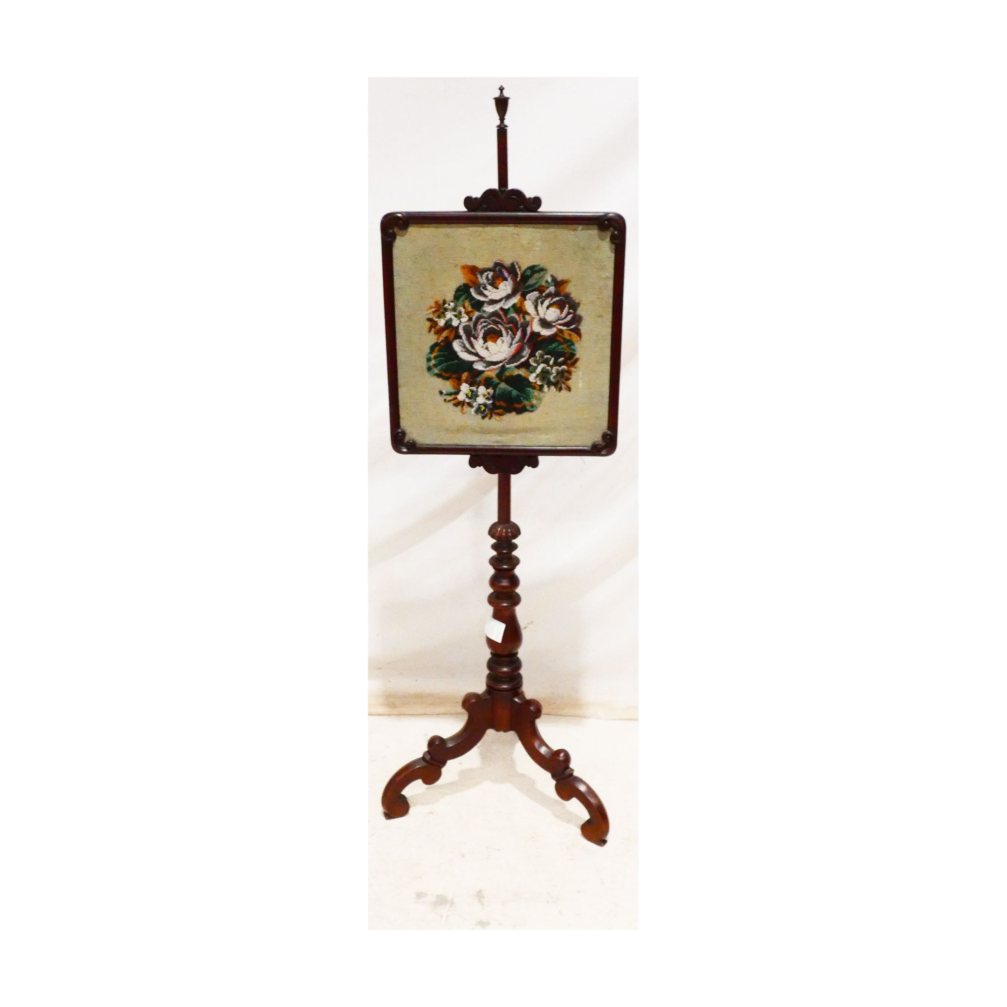 Floral Tapestry Tripod Fireplace Screen Floral Tapestry Tripod Fireplace Screen