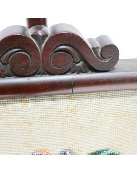 Floral Tapestry Tripod Fireplace Screen
