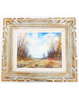 Painting on Isorel Landscape Signed LEMAGNY