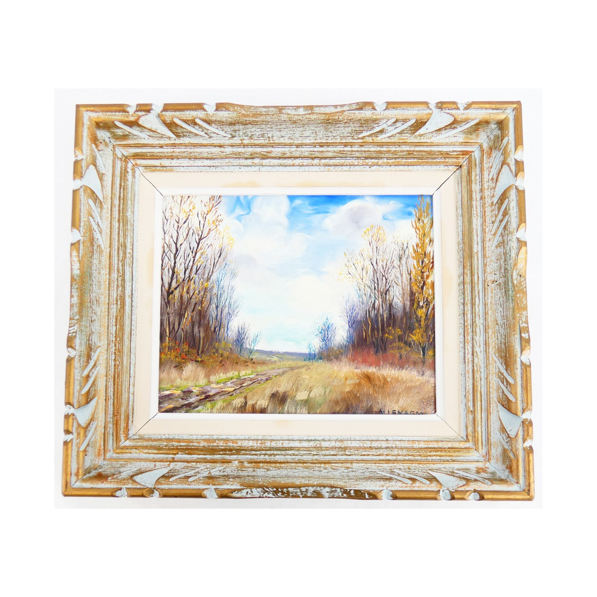 Peinture sur Isorel Paysage Signé LEMAGNY Peinture sur Isorel Paysage Signé LEMAGNY