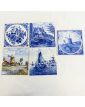 Set of 5 Delft tiles