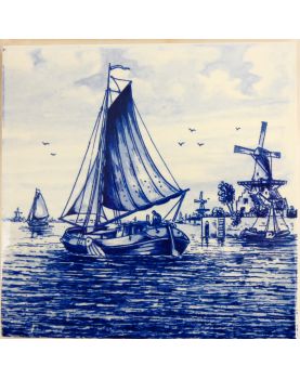 Set of 5 Delft tiles