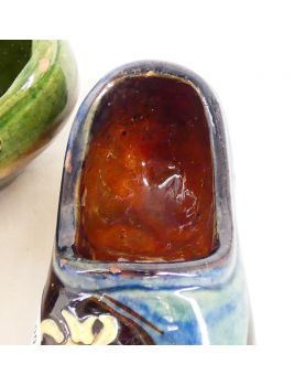 Pair of Glazed Earthenware Clogs