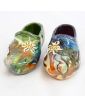 Pair of Glazed Earthenware Clogs