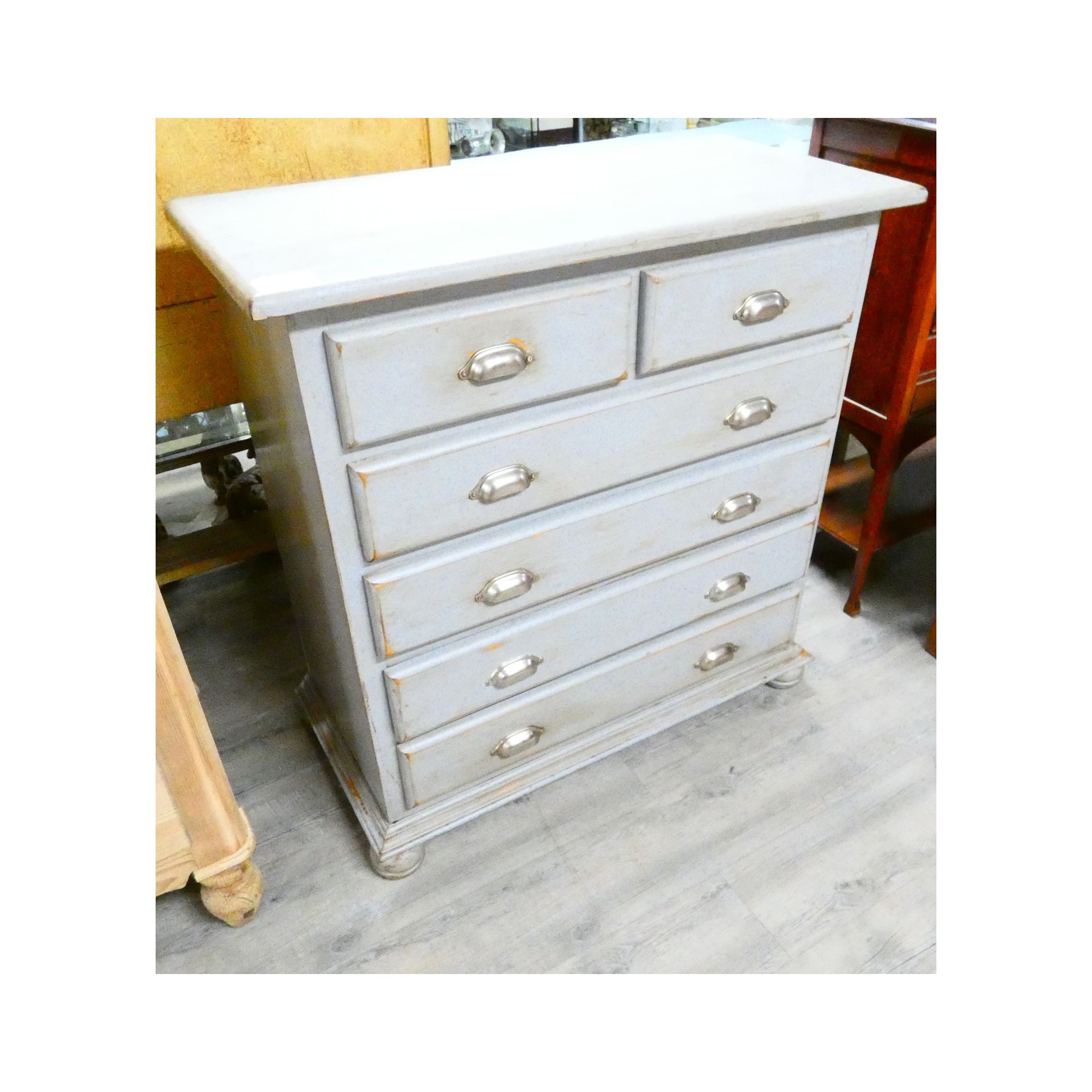 Commode Grise 6 Tiroirs Commode Grise 6 Tiroirs