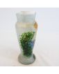 Enameled Vase with Church Decor in the Style of LEGRAS