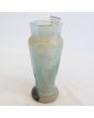 Enameled Vase with Church Decor in the Style of LEGRAS