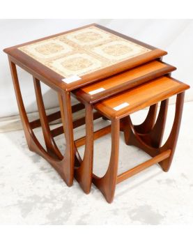 GPLAN Série de 3 Tables Gigognes Dessus Carrelée