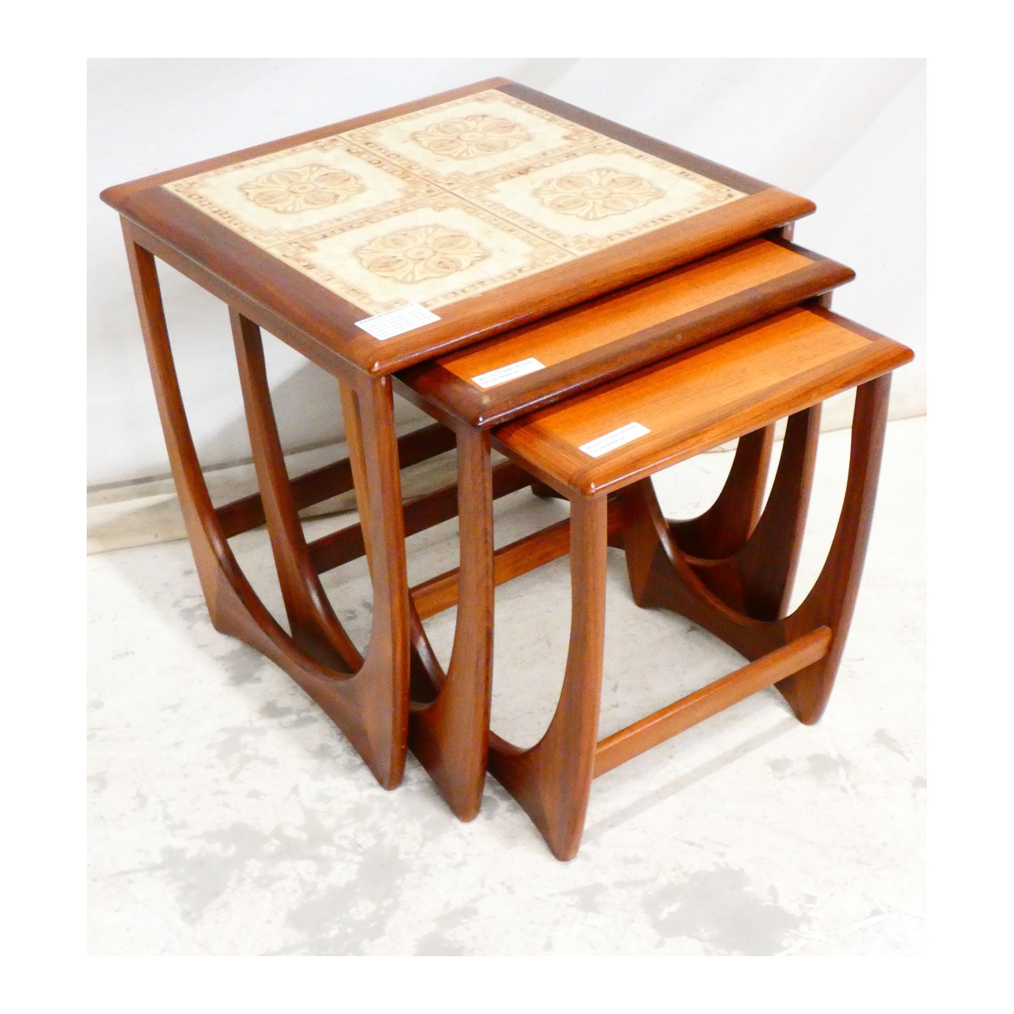 GPLAN Set of 3 Nesting Tables with Tiled Top GPLAN Set of 3 Nesting Tables with Tiled Top