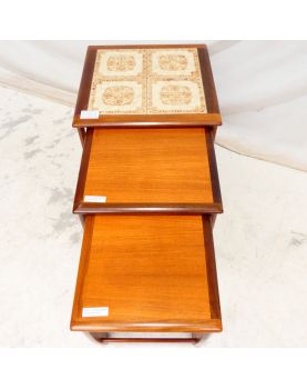 GPLAN Set of 3 Nesting Tables with Tiled Top