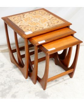 GPLAN Série de 3 Tables Gigognes Dessus Carrelée
