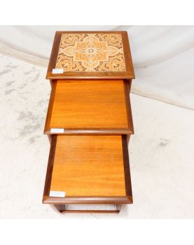 GPLAN Série de 3 Tables Gigognes Dessus Carrelée