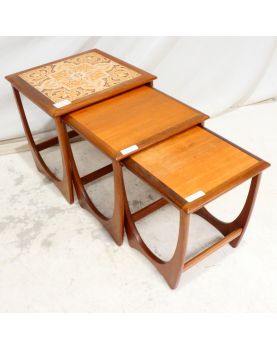 GPLAN Série de 3 Tables Gigognes Dessus Carrelée