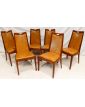 GPLAN Set of 6 Brown Leatherette Seat Chairs