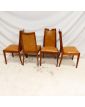 GPLAN Set of 6 Brown Leatherette Seat Chairs