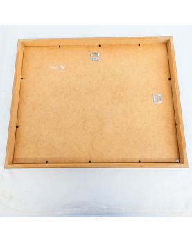 Cadre Aquarelle Homme Assis sur un Banc Signé D.VERPECHT