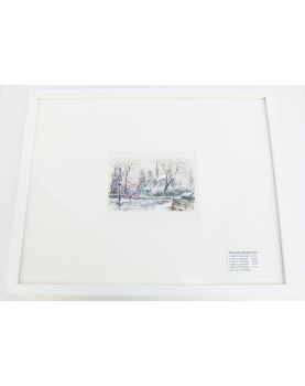 Cadre Aquarelle Paris Signé D.VERPECHT