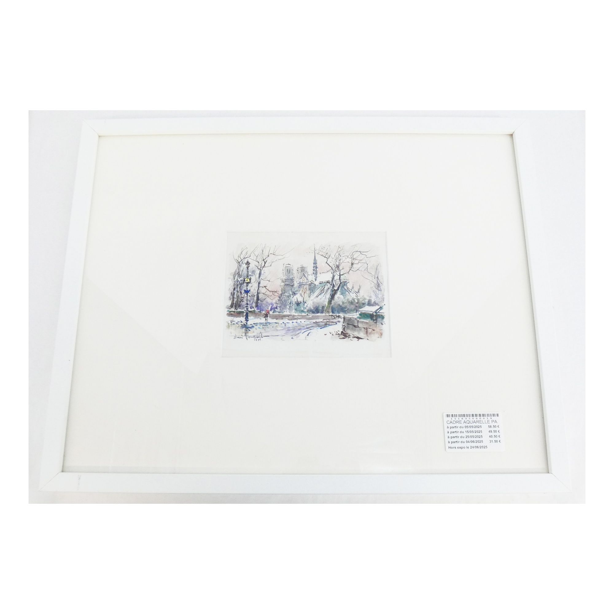 Cadre Aquarelle Paris Signé D.VERPECHT Cadre Aquarelle Paris Signé D.VERPECHT