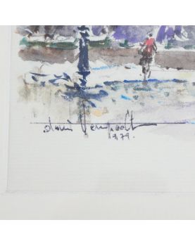 Cadre Aquarelle Paris Signé D.VERPECHT