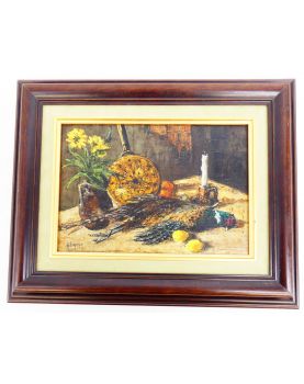 Huile sur Toile Nature Morte Aux Faisans L.H. LEMIRRE