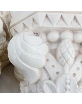 Pair of Painted Plaster Consoles