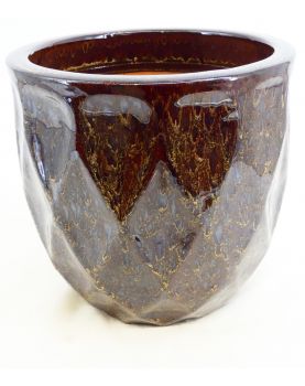 Cache Pot en Terre Emaillée