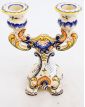 Double Candle Holder in ROUEN Earthenware