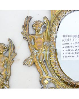 Paire d’Appliques Murale Décor Angelots