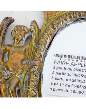 Paire d’Appliques Murale Décor Angelots