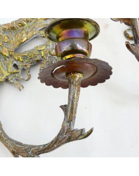 Pair of Cherub Decor Wall Sconces