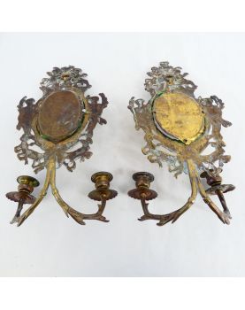 Paire d’Appliques Murale Décor Angelots
