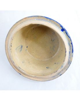 Pot Couvert Marocain en Faïence Bleue