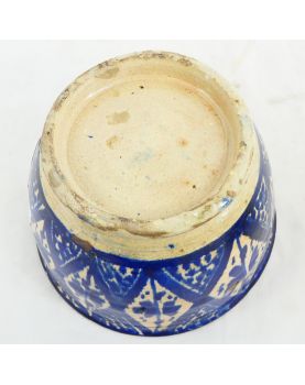 Pot Couvert Marocain en Faïence Bleue