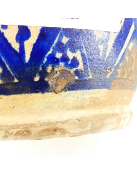 Pot Couvert Marocain en Faïence Bleue