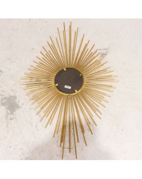 Miroir Soleil Moderne en Métal Doré