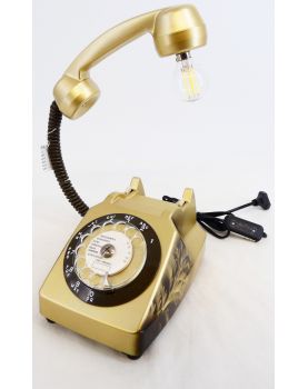 Lampe Téléphone Vintage Dorée