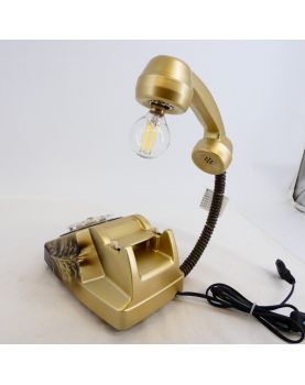 Vintage Golden Telephone Lamp