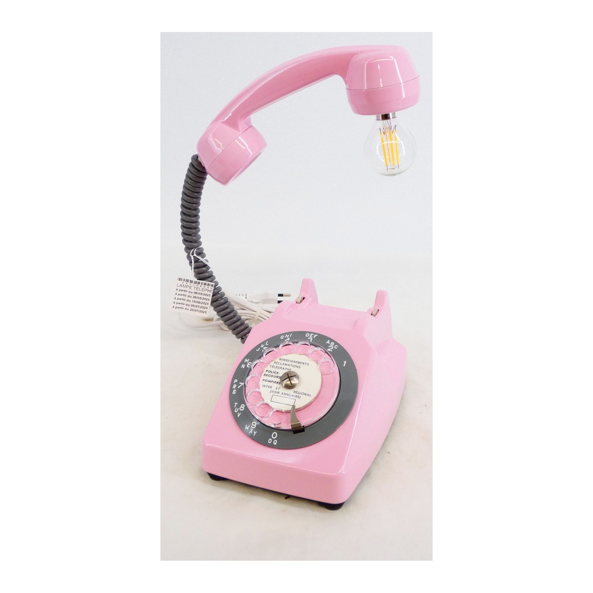 Lampe Téléphone Vintage Rose Lampe Téléphone Vintage Rose