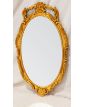 Oval Mirror with Gold Frame