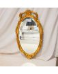 Oval Mirror with Gold Frame