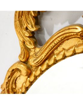 Oval Mirror with Gold Frame