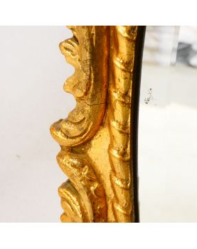 Oval Mirror with Gold Frame